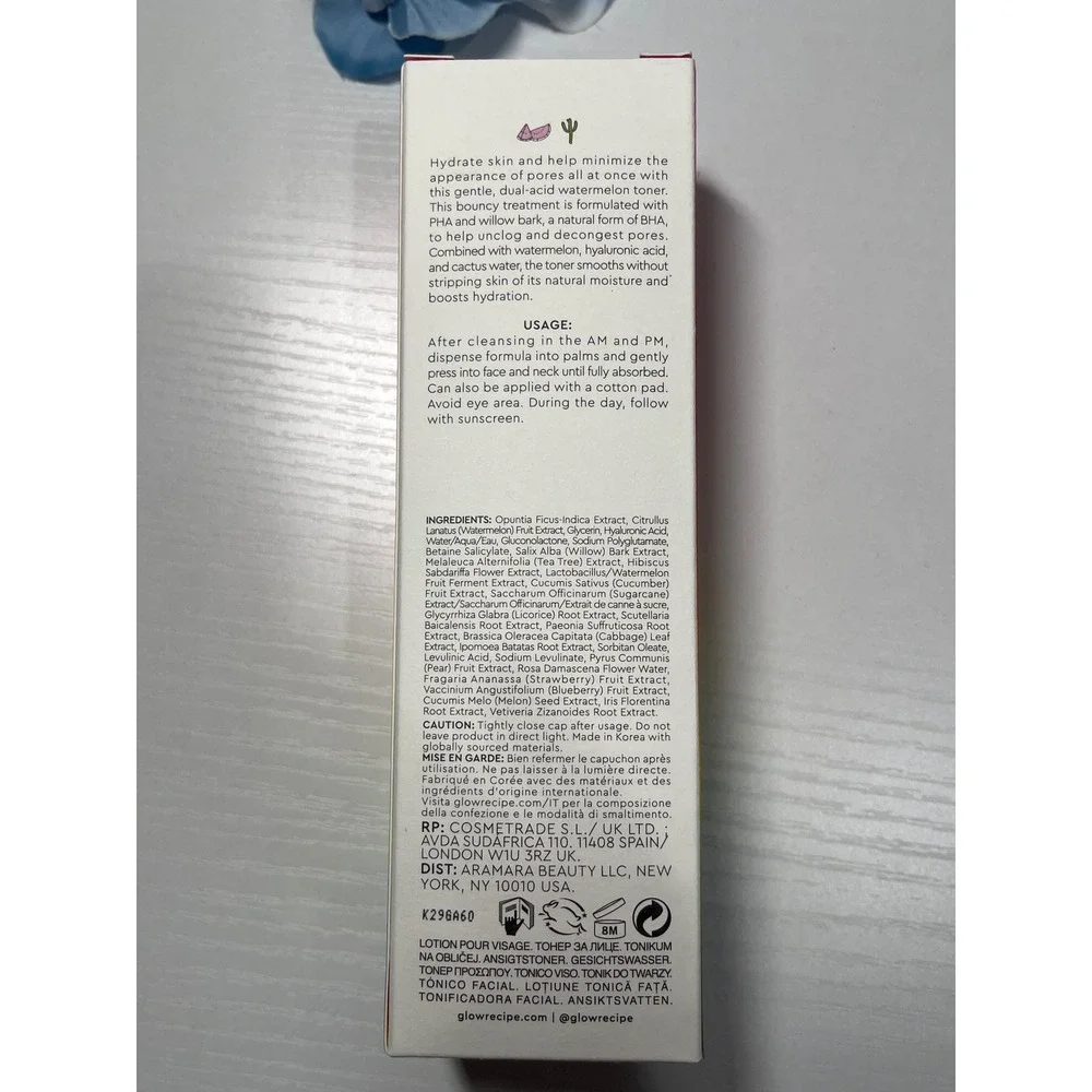 Glow Recipe Watermelon Glow PHA BHA Pore-Tight Toner Pride Limited Edition 150ml